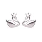S925 Silver Swan Stud Earring As Shown In Figure - One Size
