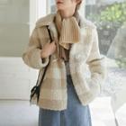 Striped Toggle Fleece Jacket