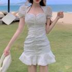 Square-neck Jacquard Dress