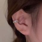 Chain Faux Pearl Alloy Cuff Earring 1 Pc - Gold - One Size