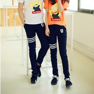 Couple Striped Sweatpants