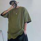Crewneck Mock Two Piece Oversize Top