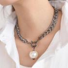 Faux Pearl Chain Necklace