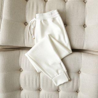 Zip-accent Drawstring Pants
