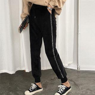 Plain High-waist Harem Pants