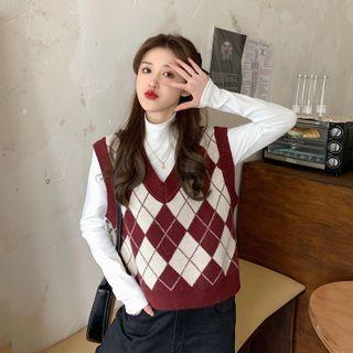 Argyle Sweater Vest / Top
