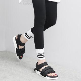 Color-block Lettering Leggings