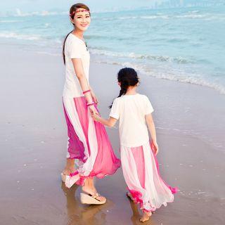 Family Matching A-line Chiffon Dress