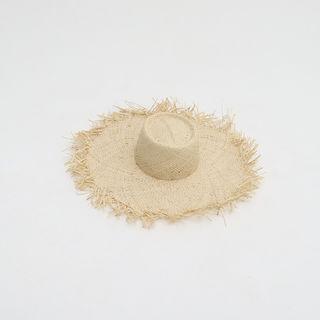 Raffia Sun Hat Beige - One Size