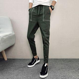 Contrast Stitching Jogger Pants