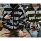 Logo Striped Zip-up Jacket