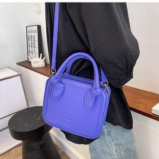 Color Panel Top Handle Bag