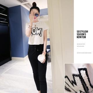 Sequined Short-sleeve T-shirt