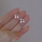 Cherry Stud Earring 1 Pair - Silver - One Size