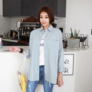 Patch-pocket Boxy-fit Shirt