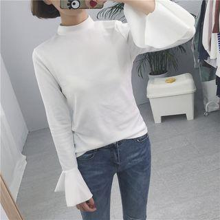 Bell Long-sleeve Plain T-shirt