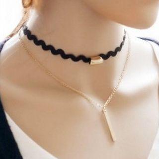 Metal Stick Double-layer Choker
