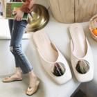Disc Square-toe Flat Mules