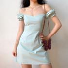 Off Shoulder Ruffled A-line Dress