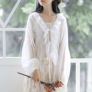 Ruffled Chiffon Light Jacket