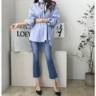 Tab-sleeve Button-back Shirt