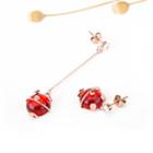Pig Drop Earring Pig - Red - One Size