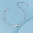 Bow Layered Bracelet Silver - One Size