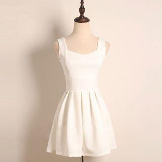 Sleeveless Sweetheart-neck Mini A-line Dress
