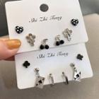 Set Of 6: Heart / Poker Alloy Earring (various Designs)