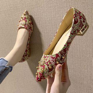 Pointed Paisley Pattern Pumps