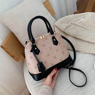 Print Shell Shape Tote Bag With Shoulder Strap