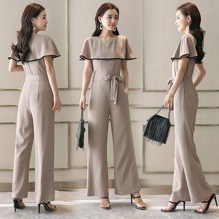 Tie Waist Wide-leg Jumpsuit
