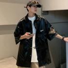 Elbow-sleeve Patent Button-up Jacket