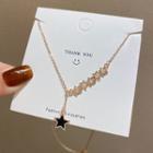 Star Glaze Pendant Alloy Necklace X370 - Gold - One Size