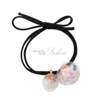 Flower-caged Transparent-ball Hair Tie