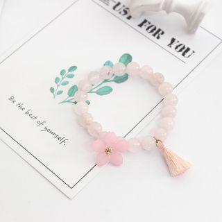 Tassel Floral Bead Bracelet