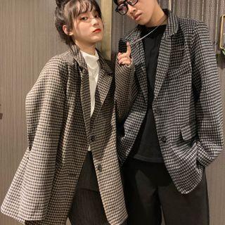 Couple Matching Houndstooth Blazer