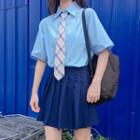 Plain Long-sleeve Pocket Shirt/ Plain Short-sleeve Pocket Shirt