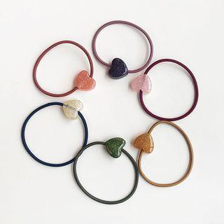 Heart Bead Hair Tie