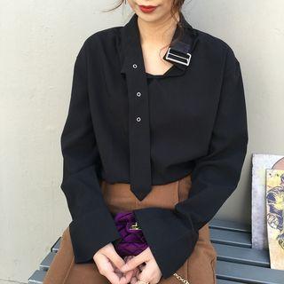 Long-sleeve Buckled Shirt