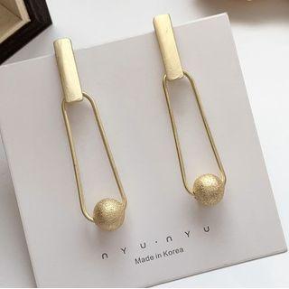 925 Sterling Silver Ball Drop Earrings Earrings - One Size