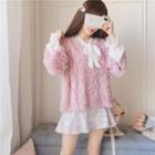 3/4-sleeve Furry Sweater