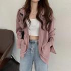 Pocket Detail Shirt / Chiffon Jacket