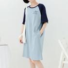 Printed Raglan Short-sleeve T-shirt Dress