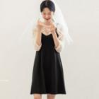 Lace Blouse / Plain Pinafore Dress