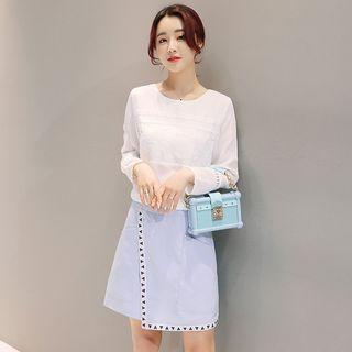 Set: Chiffon Top + A-line Skirt