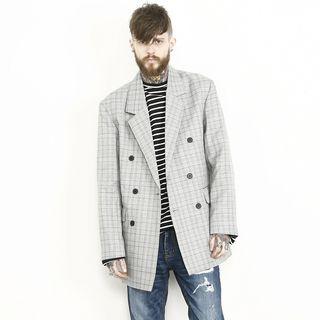 Glen-plaid Blazer (2 Designs)