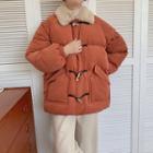 Zip Padded Coat Orange - One Size