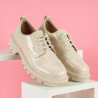 Faux-leather Patent Lace-up Casual Shoes