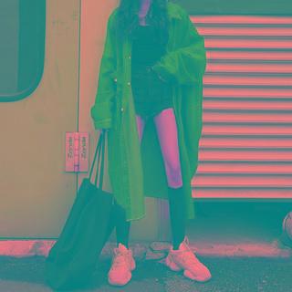 Denim Button-up Long Coat